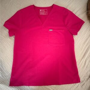 FIGS, Catarina One-Pocket Scrub Top, Ultra Rose, L